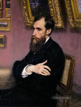 Porträt von Pawel Tretjakow Gründer der Tretjakow Galerie 1883 Ilja Repin Ölgemälde